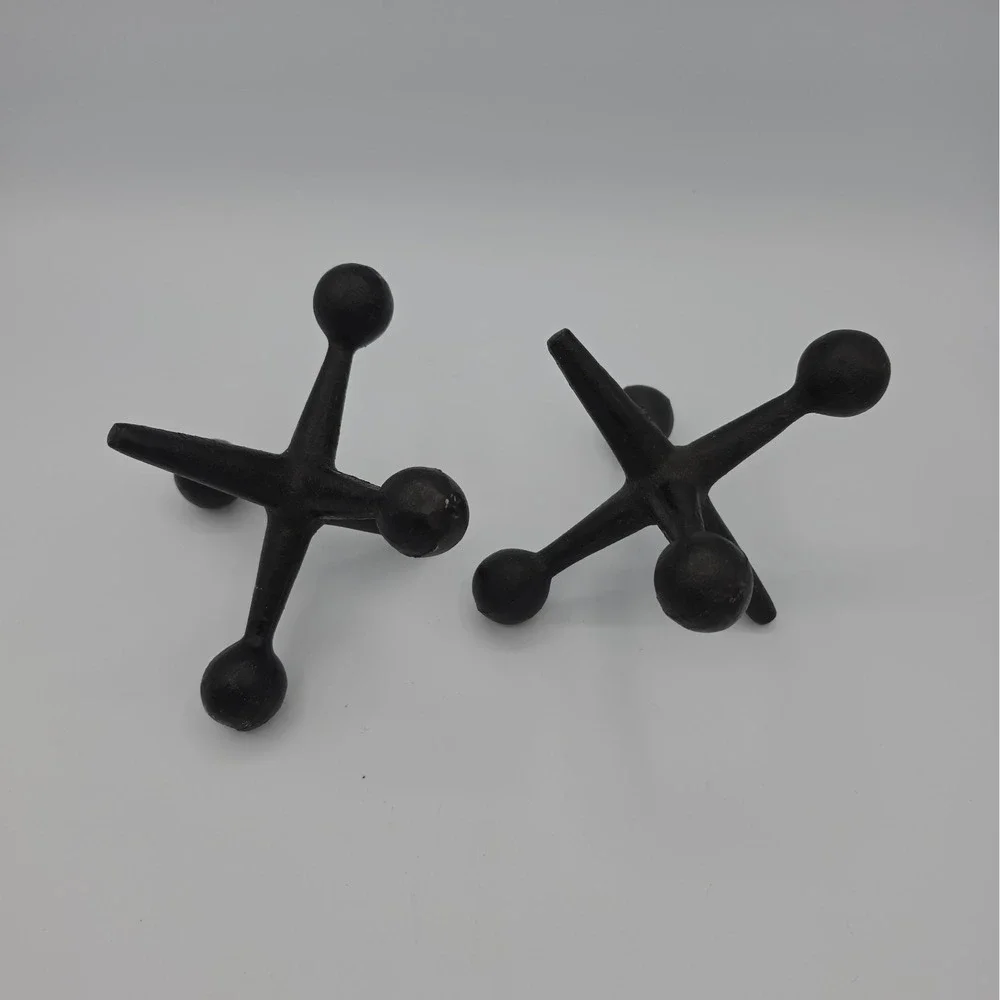 Jacks Bookend Pair Cast Iron Doorstop 6 1/2